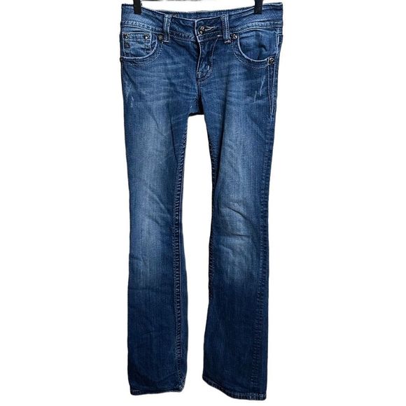 Miss Me Blue Jeans JP5082B12 Boot Angel Wing 27 - Picture 1 of 6